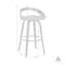 Armen Living Sonia 26" Counter Height Swivel Cream Faux Leather and Walnut Wood Bar Stool LCSOBACRWA26 - alternate 2